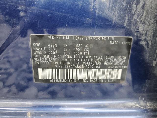 2017 SUBARU IMPREZA PR 4S3GTAB65H3707103