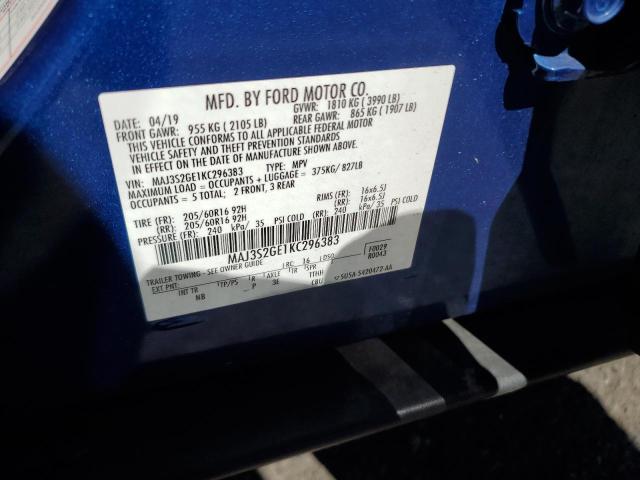 2019 FORD ECOSPORT S MAJ3S2GE1KC296383
