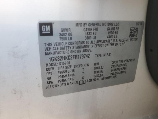 2015 GMC YUKON XL K 1GKS2HKC2FR179742