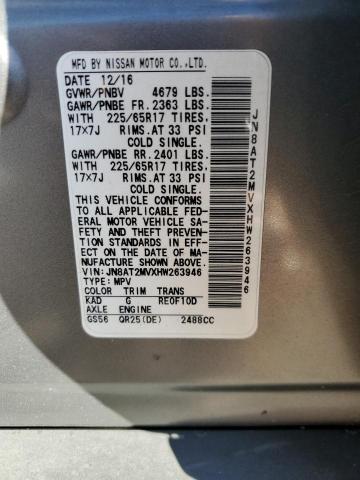 2017 NISSAN ROGUE S - JN8AT2MVXHW263946