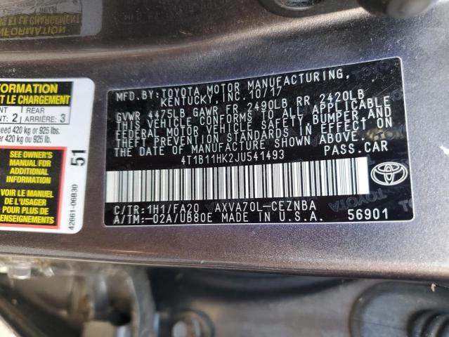 2018 TOYOTA CAMRY L #3241014732
