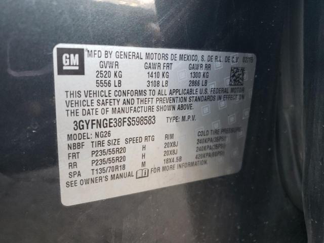 2015 CADILLAC SRX PREMIUM COLLECTION 3GYFNGE38FS598583