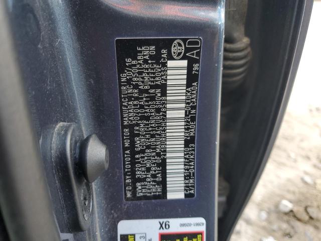 2017 TOYOTA COROLLA L - 2T1BURHE5HC778538