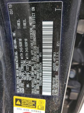 2019 TOYOTA HIGHLANDER 5TDZARFH8KS048934