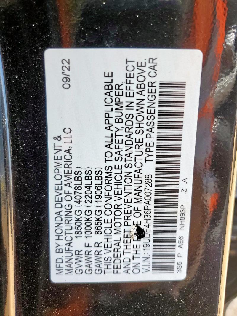 2023 ACURA INTEGRA A- 19UDE4H36PA007288