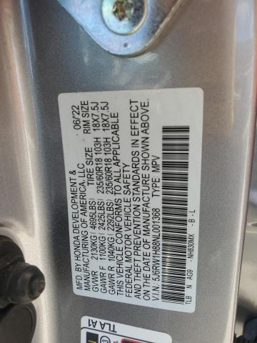 2022 HONDA CR-V EXL 5J6RW1H88NL001368