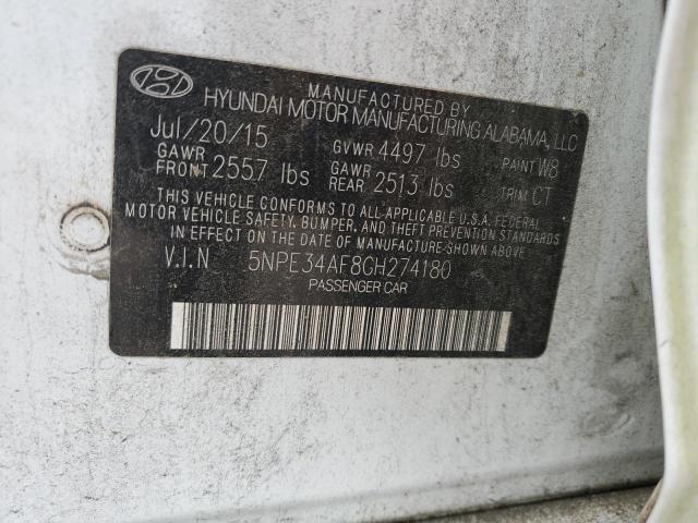 2016 HYUNDAI SONATA SPO 5NPE34AF8GH274180