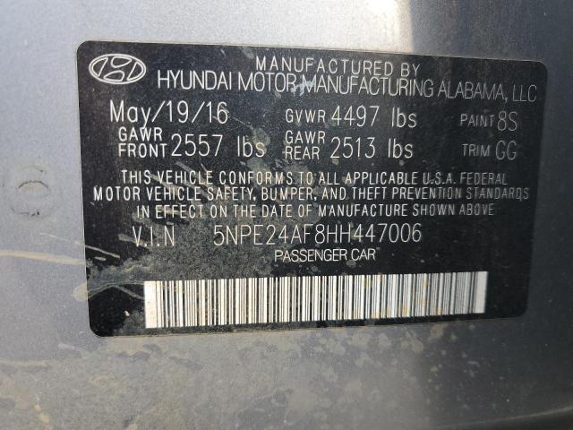2017 HYUNDAI SONATA SE 5NPE24AF8HH447006