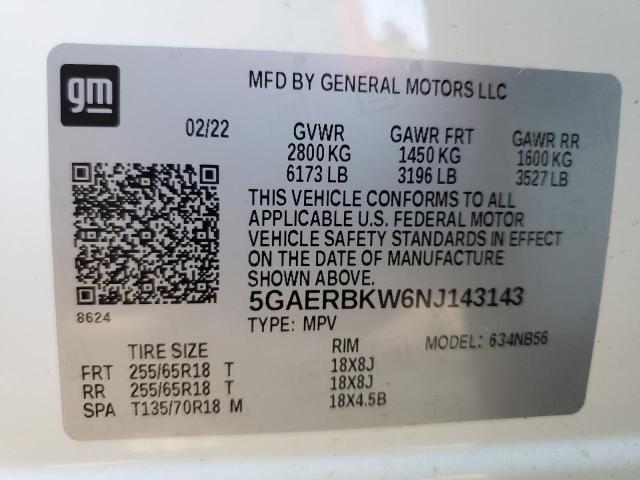 2022 BUICK ENCLAVE ES 5GAERBKW6NJ143143