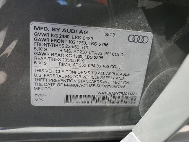 2024 AUDI Q5 SPORTBACK PRM PLS 45 WA15AAFY7R2011837