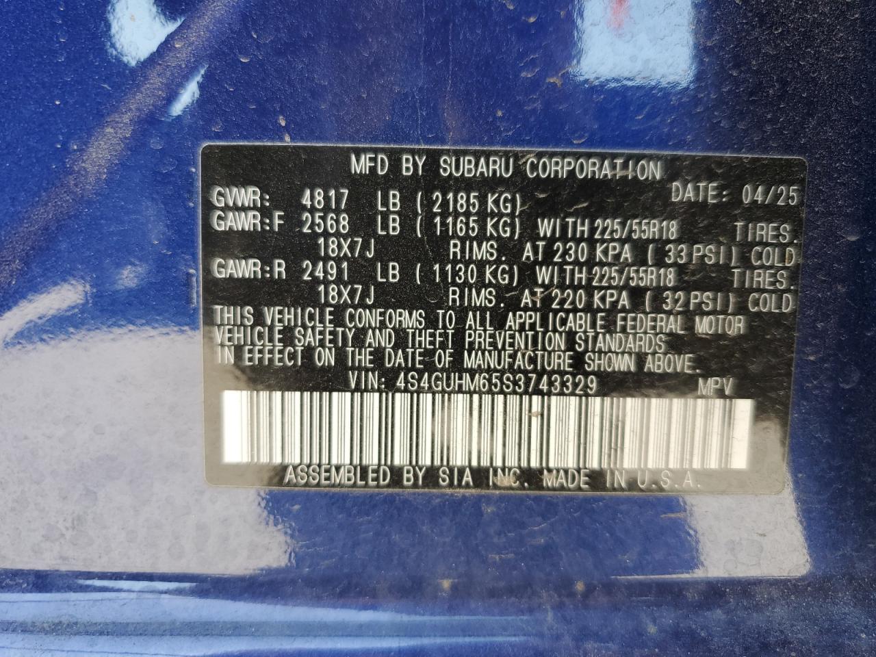 SUBARU CROSSTREK LIMITED