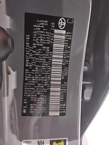 2022 TOYOTA COROLLA XSE 5YFT4MCE5NP119546