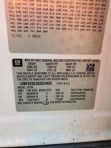 2016 BUICK ENVISION P LRBFXESX3GD234826