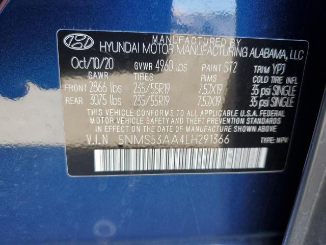 2020 HYUNDAI SANTA FE L 5NMS53AA4LH291366