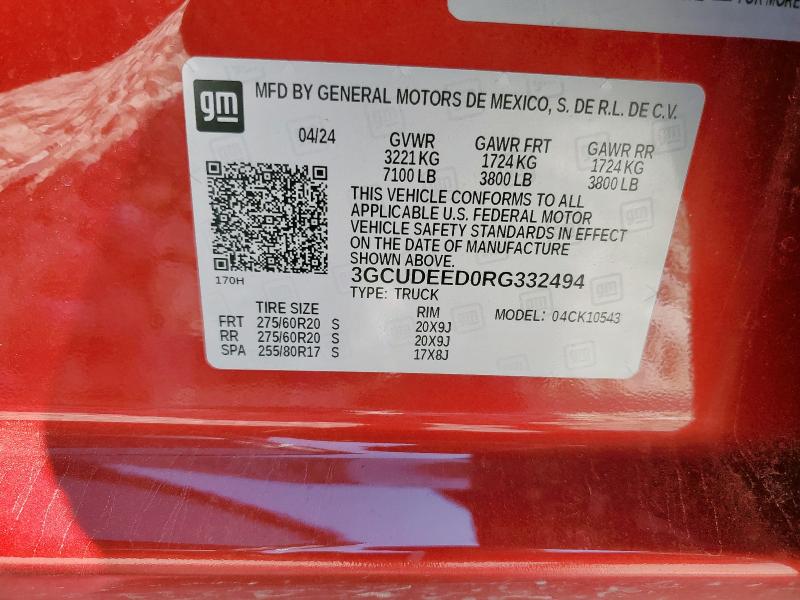 2024 CHEVROLET SILVERADO 3GCUDEED0RG332494