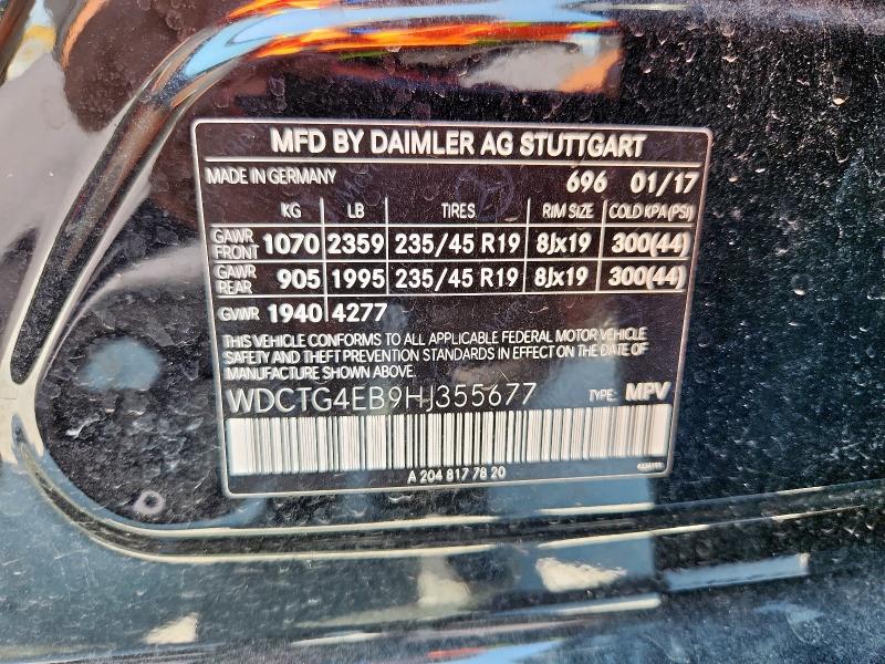 2017 MERCEDES-BENZ GLA 250 WDCTG4EB9HJ355677