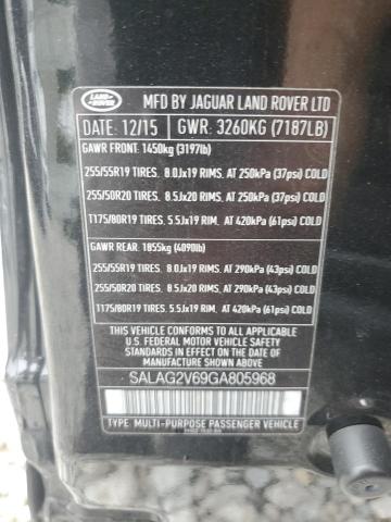 2016 LAND ROVER LR4 HSE SALAG2V69GA805968