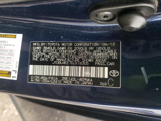 2013 TOYOTA COROLLA BA - JTDBU4EE7DJ116305