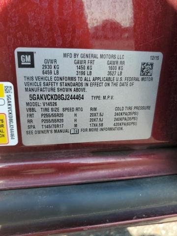 2016 BUICK ENCLAVE 5GAKVCKD8GJ244464