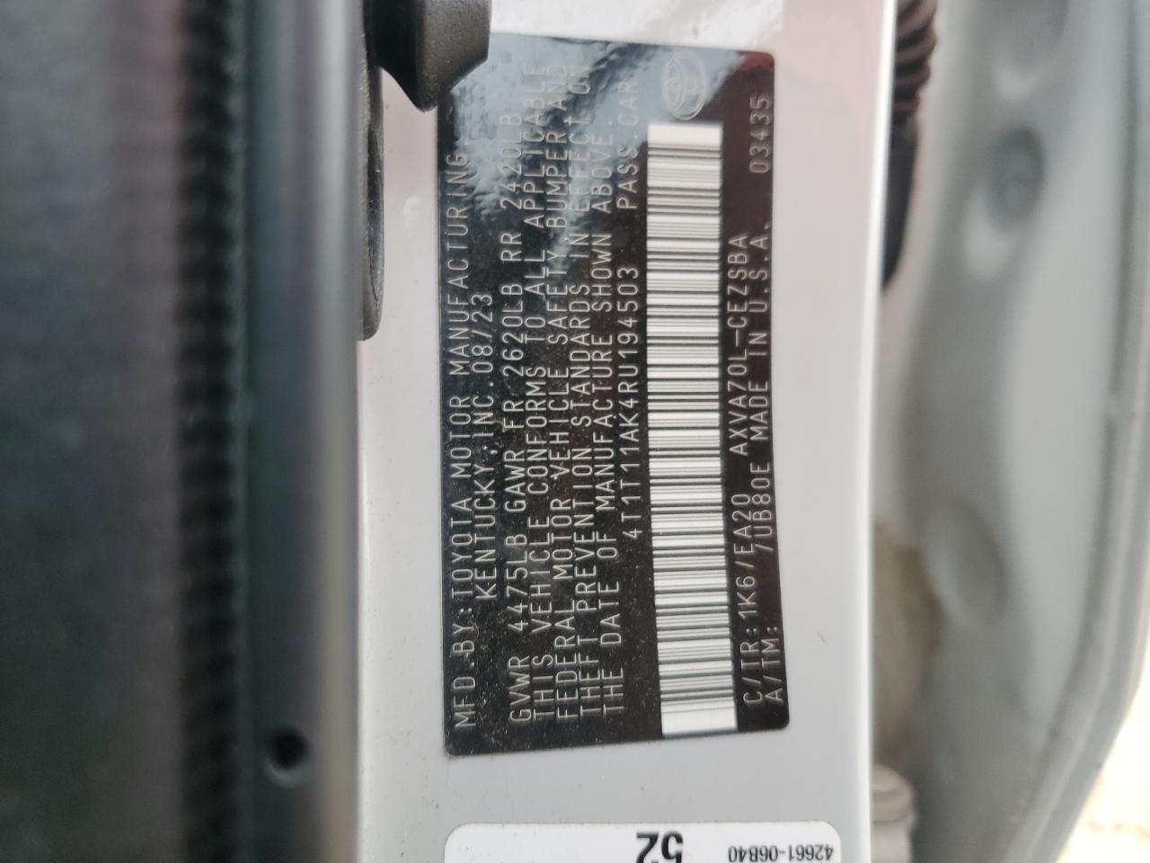 TOYOTA CAMRY SE NIGHT SHADE