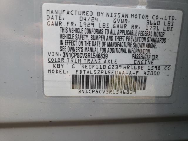 2024 NISSAN KICKS SV 3N1CP5CV3RL546839