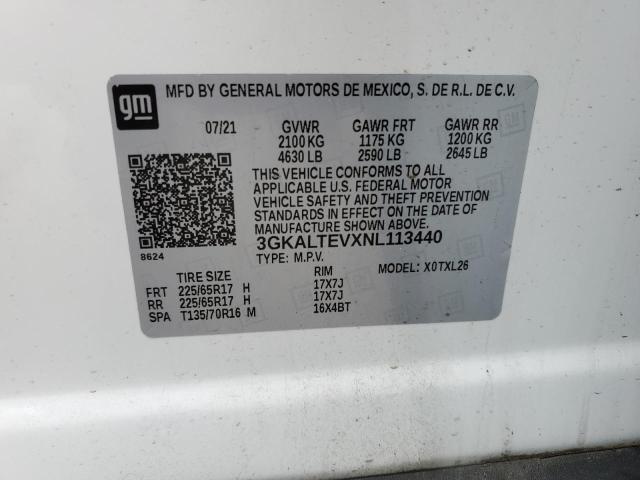 2022 GMC TERRAIN SL 3GKALTEVXNL113440