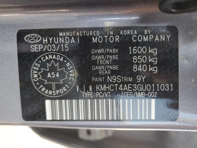 2016 HYUNDAI ACCENT SE KMHCT4AE3GU011031