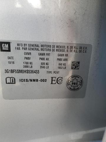 2017 CHEVROLET CRUZE PREM 3G1BF5SM0HS536433