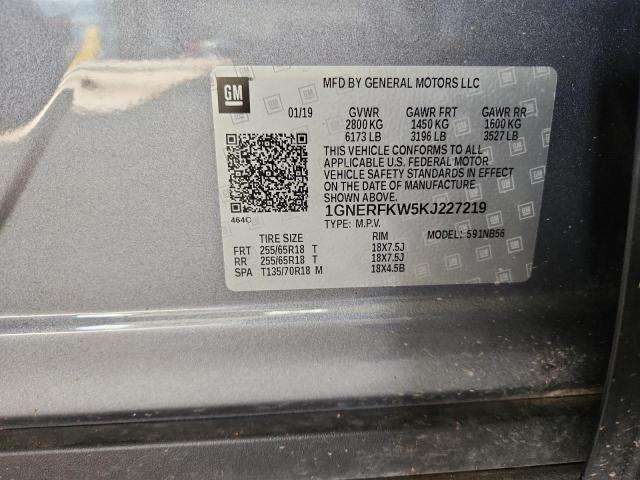 2019 CHEVROLET TRAVERSE L - 1GNERFKW5KJ227219