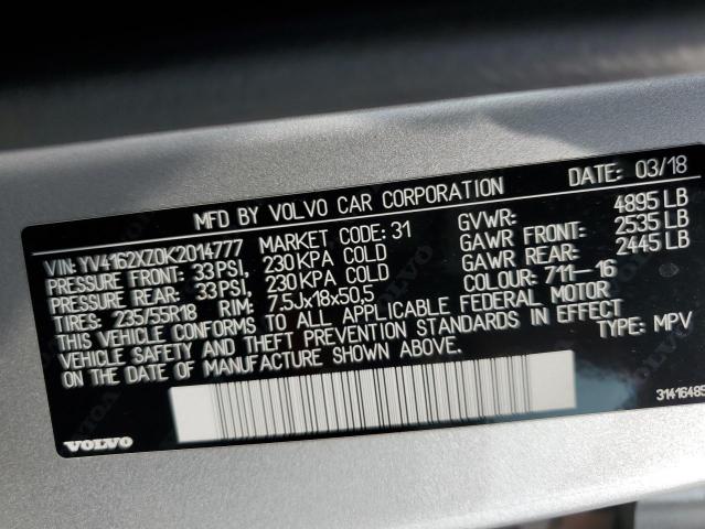 2019 VOLVO XC40 T5 MO YV4162XZ0K2014777