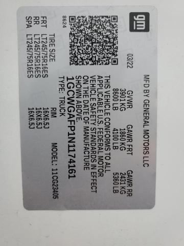 2022 CHEVROLET EXPRESS G2 #3296349131