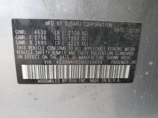 2021 SUBARU LEGACY SPO 4S3BWAH65M3009058