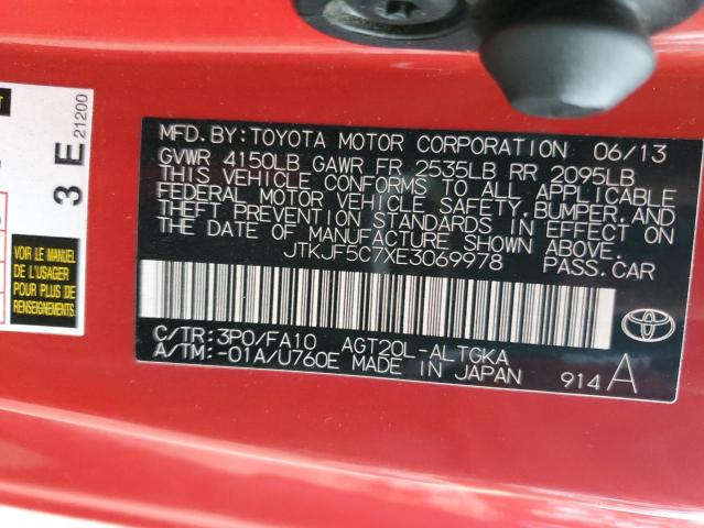 2014 TOYOTA SCION TC - JTKJF5C7XE3069978
