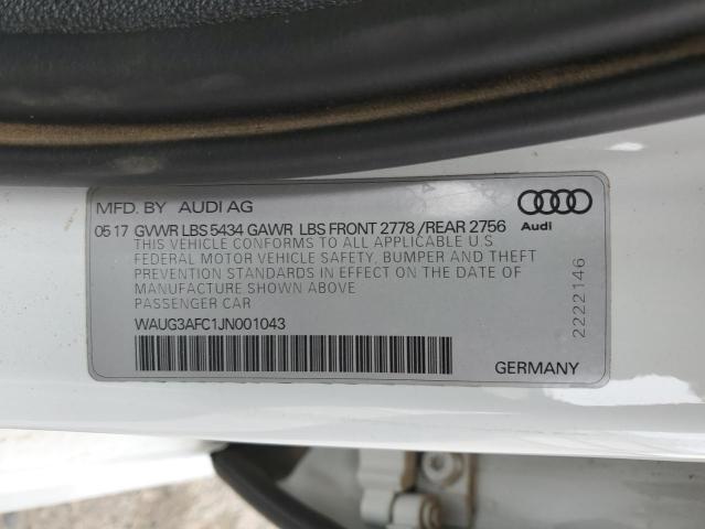 2018 AUDI A6 PREMIUM PLUS WAUG3AFC1JN001043