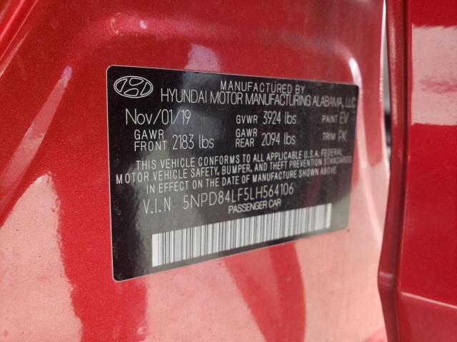 2020 HYUNDAI ELANTRA SEL 5NPD84LF5LH564106