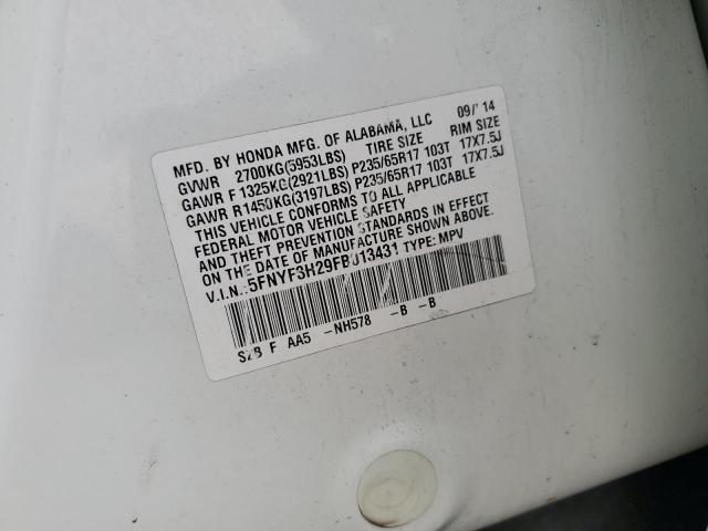 2015 HONDA PILOT LX - 5FNYF3H29FB013431