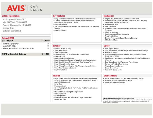 2019 HYUNDAI ELANTRA SE - 5NPD84LF2KH466097