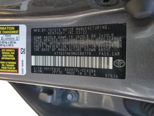 2022 TOYOTA CAMRY NIGH 4T1G31AK9NU588178