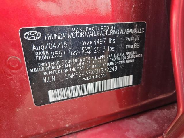 2016 HYUNDAI SONATA SE 5NPE24AFXGH282249