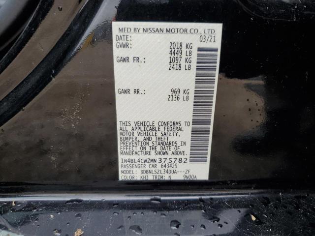 2021 NISSAN ALTIMA SR #3292410276