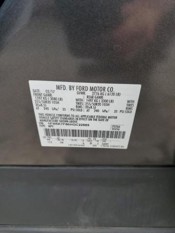 2017 FORD EXPLORER LIMITED 1FM5K7F86HGC22885