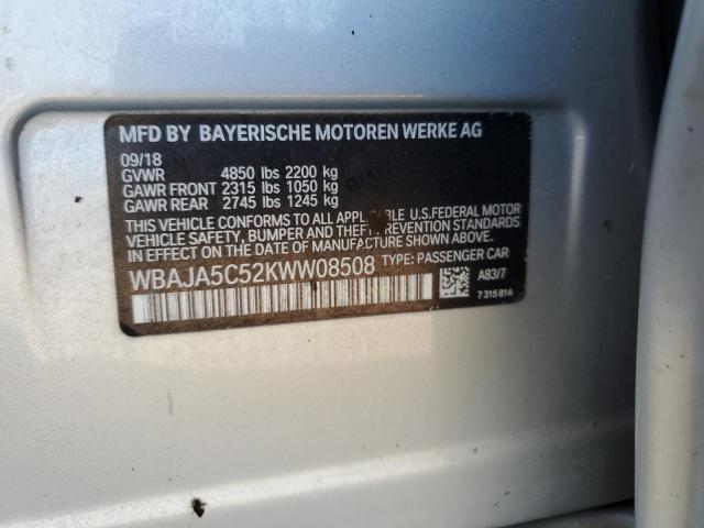 2019 BMW 530 I WBAJA5C52KWW08508