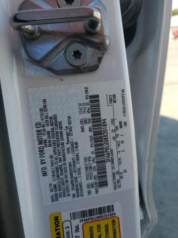 2019 FORD FUSION SE - 3FA6P0LU0KR201894