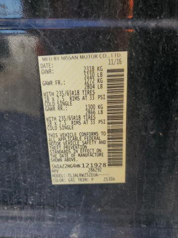 2017 NISSAN MURANO S 5N1AZ2MG4HN121928