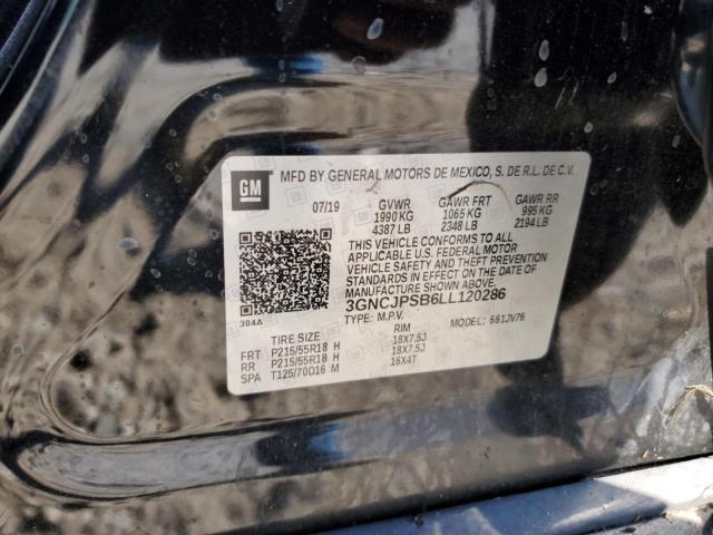 2020 CHEVROLET TRAX 1LT 3GNCJPSB6LL120286