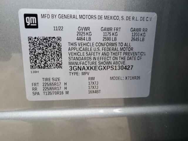 2023 CHEVROLET EQUINOX LT 3GNAXKEGXPS130427