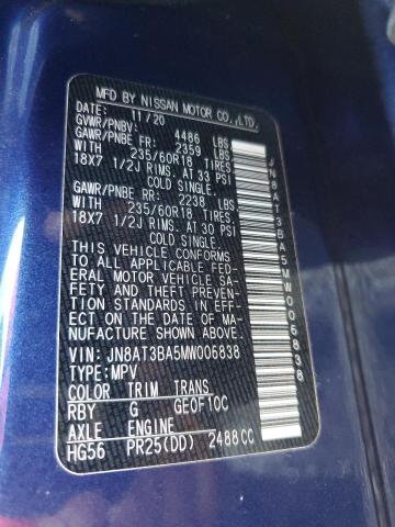 2021 NISSAN ROGUE SV - JN8AT3BA5MW006838