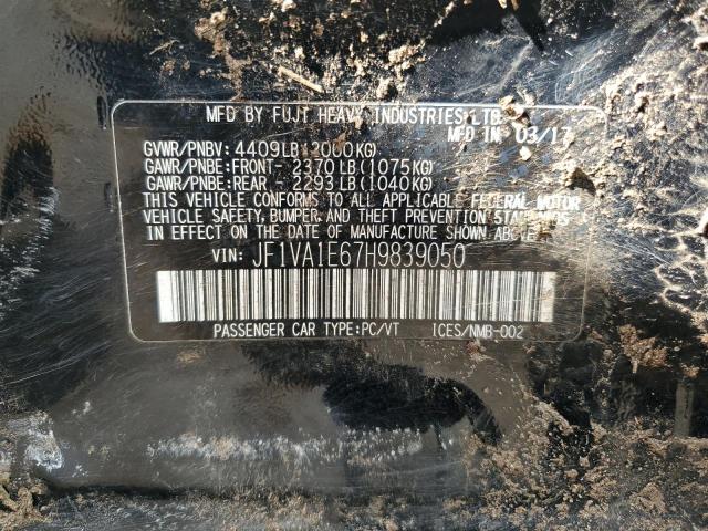 2017 SUBARU WRX PREMIU JF1VA1E67H9839050