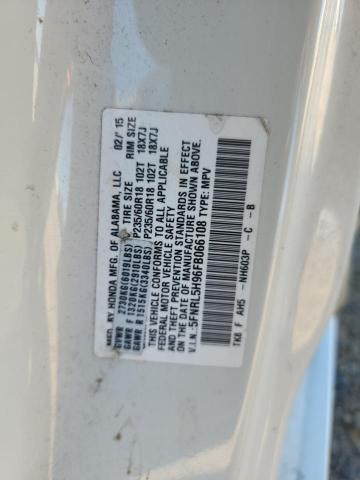 2015 HONDA ODYSSEY TO 5FNRL5H96FB066108