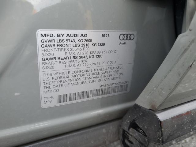 2022 AUDI SQ5 SPORTB WA124AFYXN2034243